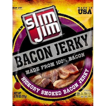 Slim Jim Slim Jim Smoked Bacon Jerky 2.75 oz. Bags, PK8 2620017236